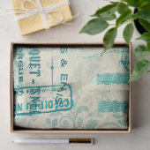 エフエメラターコイズ紙シリーズデザイン8 薄葉紙 (ギフト)