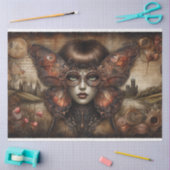 エフエメラビクトリアンレディーゴシック蝶のデカップフ 薄葉紙 (クラフト)