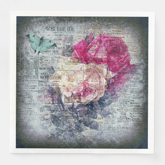 エフエメラフローラバタフライニュースプリントのデクページ (正面)