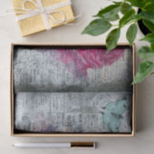 エフエメラフローラバタフライニュースプリントのデクページ 薄葉紙 (ギフト)