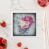 エフエメラフローラバタフライニュースプリント スタンダードカクテルナプキン (インサイチュ)