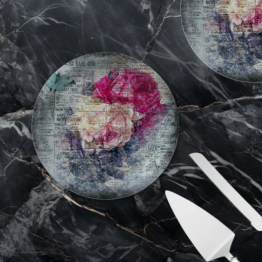 エフエメラフローラバタフライニュースプリント ペーパープレート