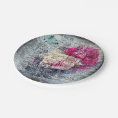 エフエメラフローラバタフライニュースプリント ペーパープレート (アングル)