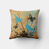 エフエメラブライトモダンツリーバードバタフライ クッション (裏面)