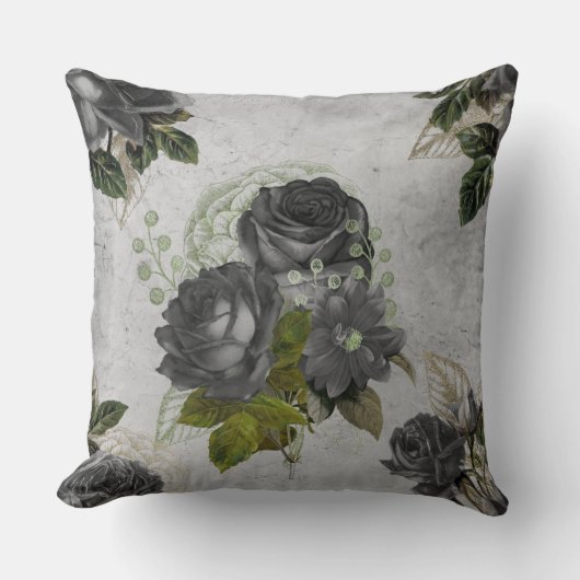 エフエメラブラック&グリーン クッション (正面)