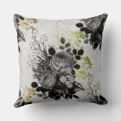 エフエメラブラック&金ゴールドフローラ クッション (裏面)