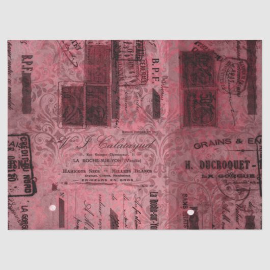 エフエメラブルゴーニュ紙シリーズデザイン9 薄葉紙 (正面)