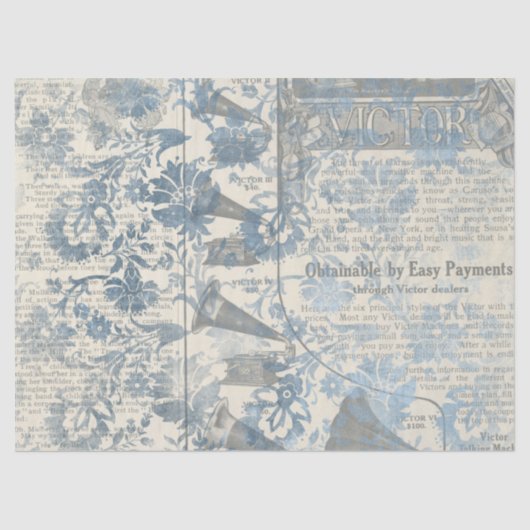 エフエメラブルー紙シリーズデザイン15 薄葉紙 (正面)