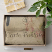 エフエメラロングテール鳥ピンクローズのデコページ 薄葉紙 (ギフト)