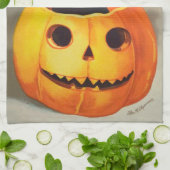 エフエメラヴィンテージ黒猫とカボチャのハロウィーン キッチンタオル (折り畳み)