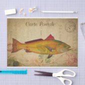 エフエラカラフルサケのバスフィッシュの切り離 薄葉紙 (クラフト)