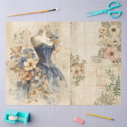 エフエレガントエガーリーメラコテージコアフローラ 薄葉紙 (クラフト)