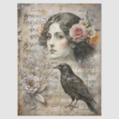 エフエレガントエガーリーメラ花模様&レイヴン 薄葉紙 (正面)