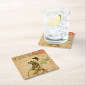 エフフランスのエメラカエル乗用自転車バラ スクエアペーパーコースター (インサイチュ)