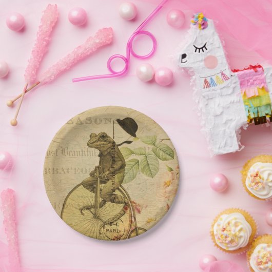 エフフランスのエメラカエル乗用自転車バラ ペーパープレート (パーティー)