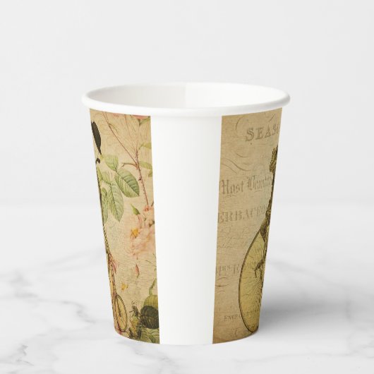 エフフランスのエメラカエル乗用自転車バラ 紙コップ (左)