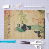 エフフランスのエメラレディーウィペット犬のフローラデコップ 薄葉紙 (クラフト)