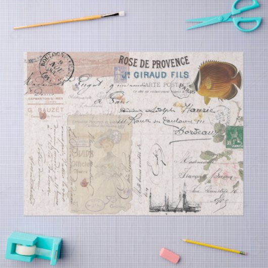 エフフランスのエメラ郵政書きレディティッシュペーパー 薄葉紙 (クラフト)