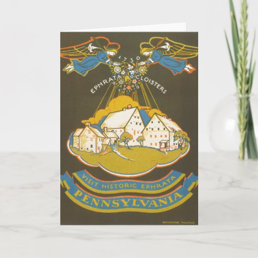 エフラタ回廊のヴィンテージ旅行ポスター カード (正面)