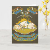 エフラタ回廊のヴィンテージ旅行ポスター カード (黄色い花)