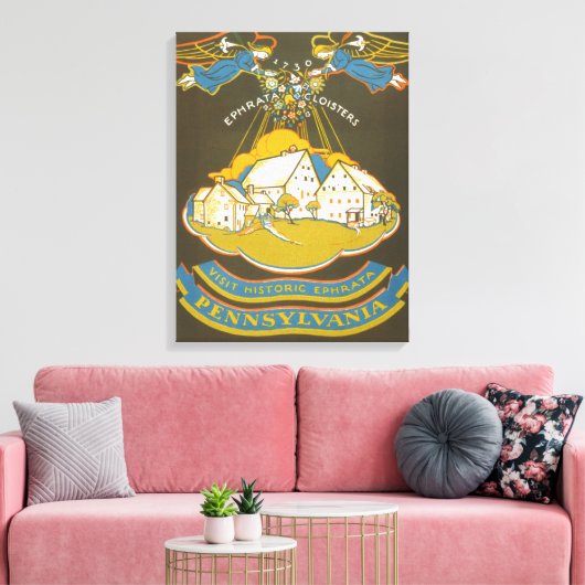 エフラタ回廊のヴィンテージ旅行ポスター キャンバスプリント (インサイチュ (リビング))