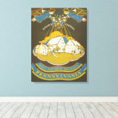 エフラタ回廊のヴィンテージ旅行ポスター キャンバスプリント (インサイチュ (ウッドフロア))