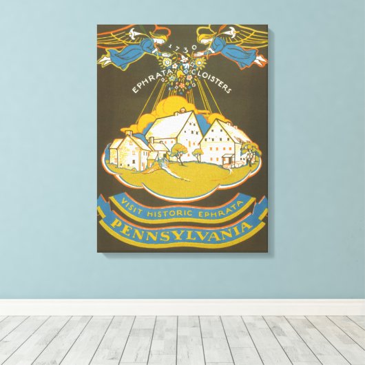 エフラタ回廊のヴィンテージ旅行ポスター キャンバスプリント (インサイチュ (ウッドフロア))