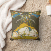 エフラタ回廊のヴィンテージ旅行ポスター クッション (ブランケット)