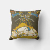 エフラタ回廊のヴィンテージ旅行ポスター クッション (裏面)