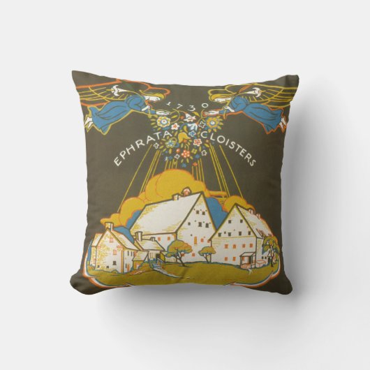 エフラタ回廊のヴィンテージ旅行ポスター クッション (正面)