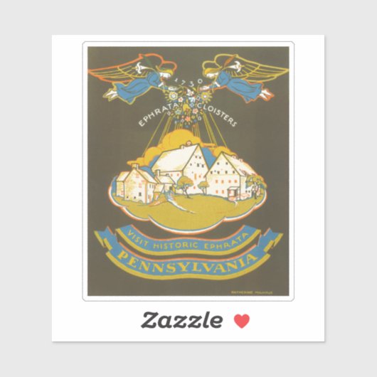 エフラタ回廊のヴィンテージ旅行ポスター シール (シート)