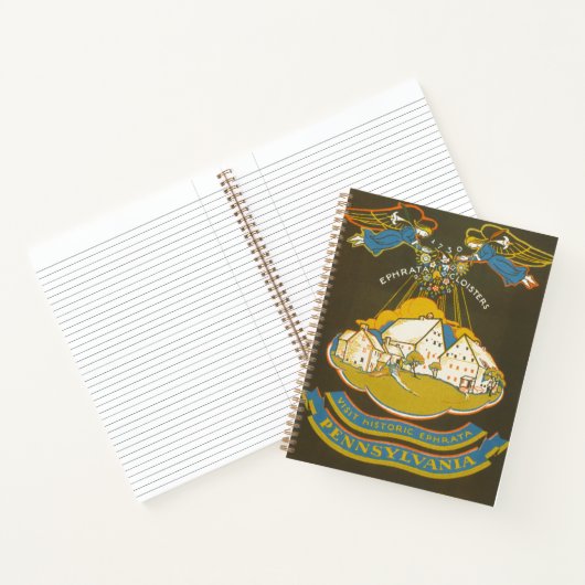 エフラタ回廊のヴィンテージ旅行ポスター ノートブック (内部)