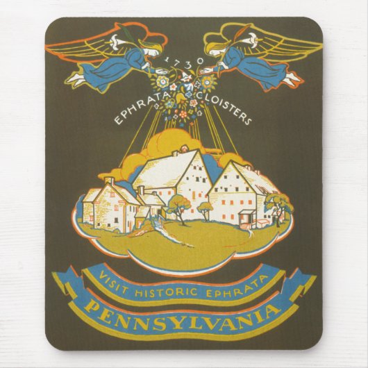 エフラタ回廊のヴィンテージ旅行ポスター マウスパッド (正面)