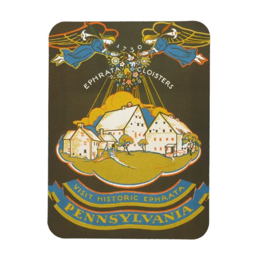 エフラタ回廊のヴィンテージ旅行ポスター マグネット (縦)