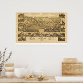 エフラタ, PAパノラママップ – 1887 ポスター (キッチン)