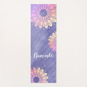 エブリペリパープルヨガインストラクターバラ金ゴールドマンダラ ヨガマット (正面)