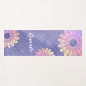 エブリペリパープルヨガインストラクターバラ金ゴールドマンダラ ヨガマット (正面(横))