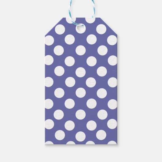 エブリペリ |紫色の白い水玉模様が近づく ギフトタグ (正面)