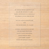 エブリンシンプルエレガントウェディング アクリル招待状 (正面)