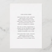 エブリンシンプルエレガントウェディング 箔招待状 (裏面)