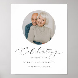 エブリン エレガント スクリプト 追悼式 歓迎 ポスター