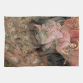 エブリン・ド・モーガンによる地獄の魂への天使の配管 キッチンタオル (横)