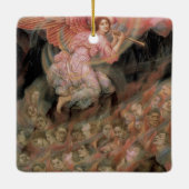 エブリン・ド・モーガンによる地獄の魂への天使の配管 セラミックオーナメント (裏面)