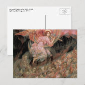 エブリン・ド・モーガンによる地獄の魂への天使の配管 ポストカード (正面/裏面)