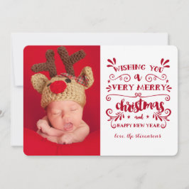 エブリークリスマスタイポグラフィフォトカード シーズンカード