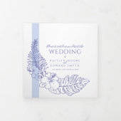 エブリーブルーの熱帯植物ラインア結婚ート 三つ折りプログラム (カバー)