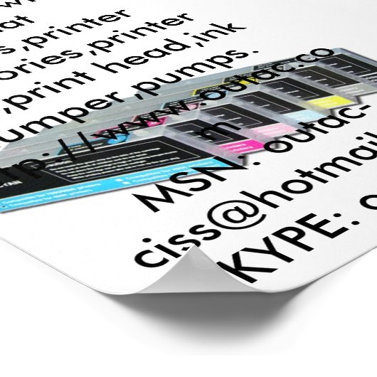 エプソン4450,エプソン4880再充填可能カートリッジなど ポスター (角)