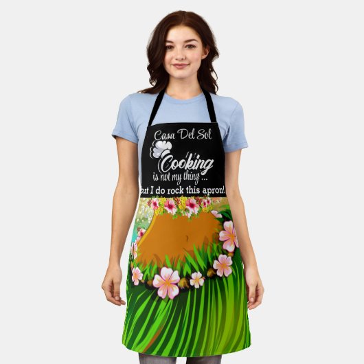 エプロンおもしろいエプロンの岩 エプロン (着用した状態)