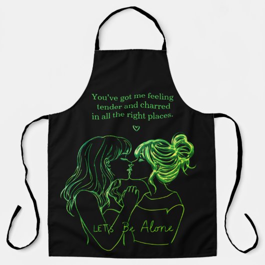 エプロンで夏のバーベキューを楽しむ女よくはしゃぐ性 エプロン (正面)