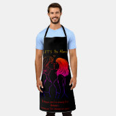 エプロンと一緒にバーベキューを楽しむ女よくはしゃぐ性 エプロン (着用した状態)